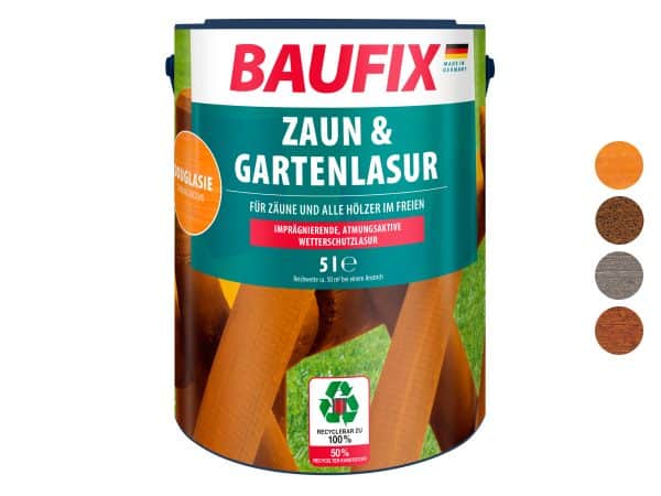 Baufix Zaun- und Gartenlasur 5 Liter Holzlasur Test