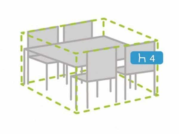 Perel Gartenmöbel-Schutzhülle Eckig 165x135x95cm Test